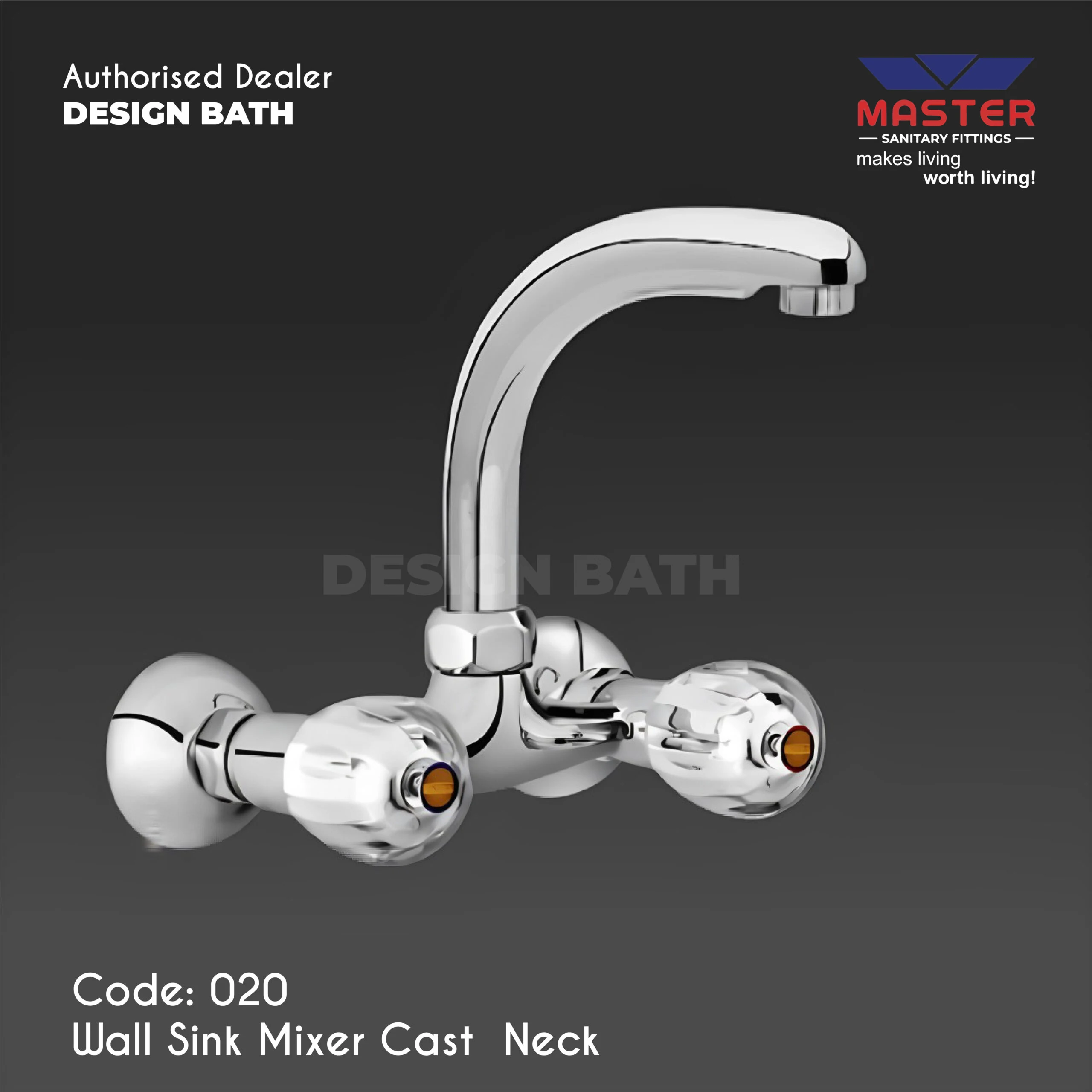 Master Wall Sink Mixer Mixer Cast Neck 020