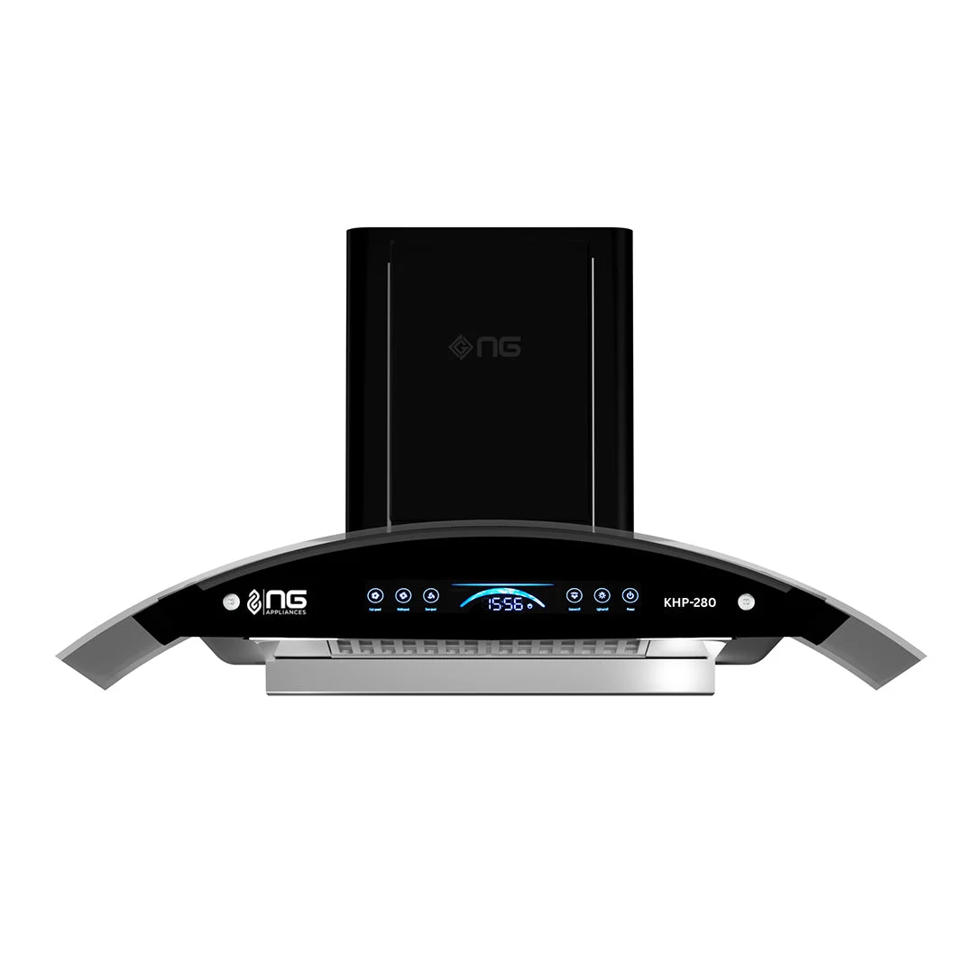 Nasgas 86cm Smart Arc Glass Kitchen Hood (KHD-280)