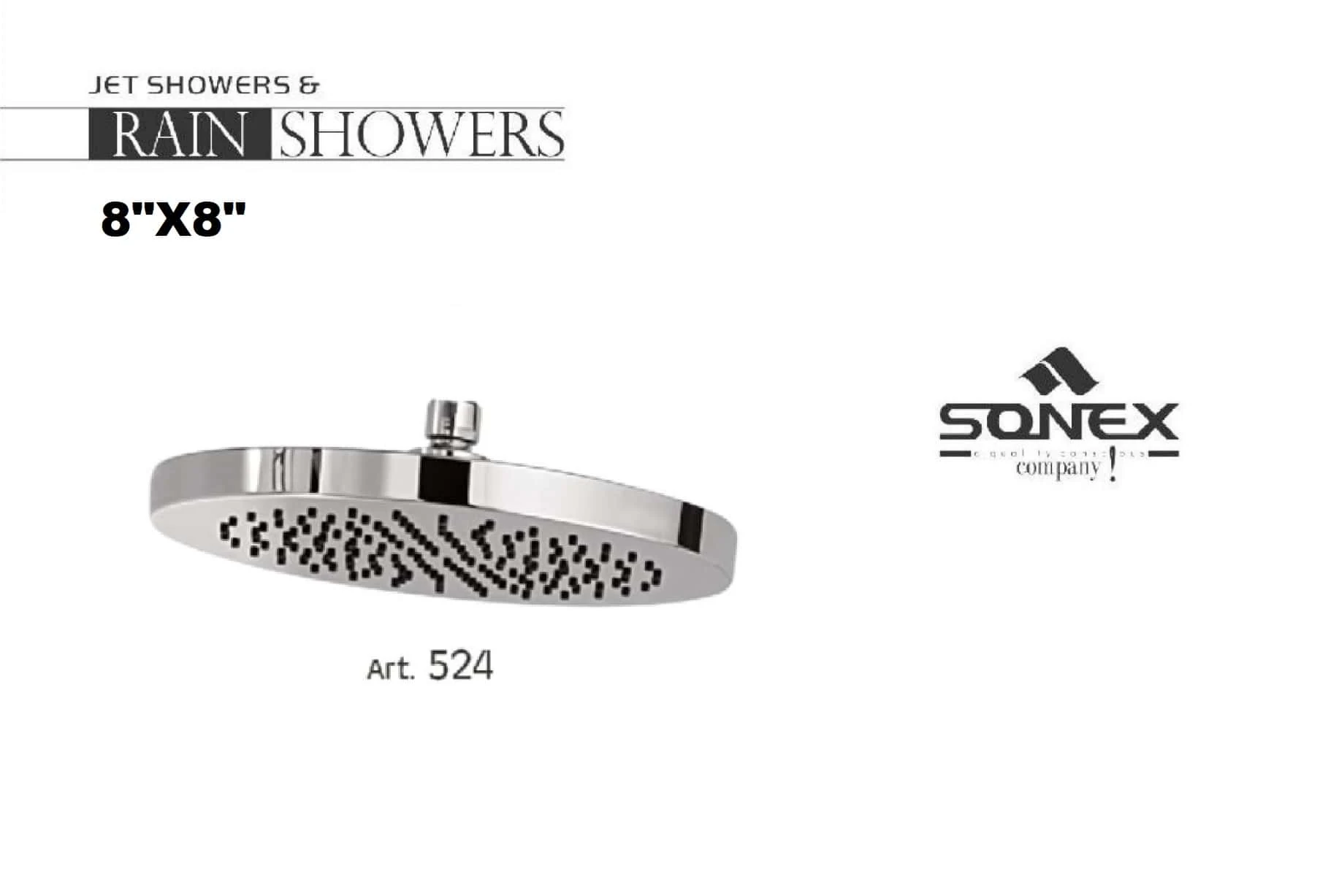 Rain Shower Round 524-chrome 200MM 8 Inch