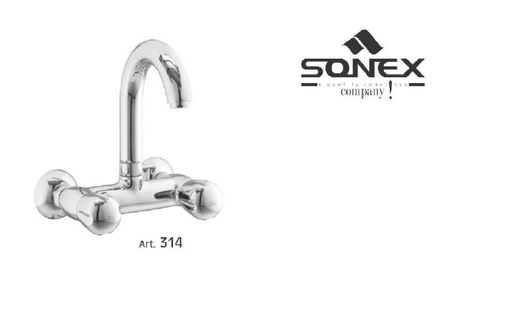 Round Full Sink Mixer Stylish 314