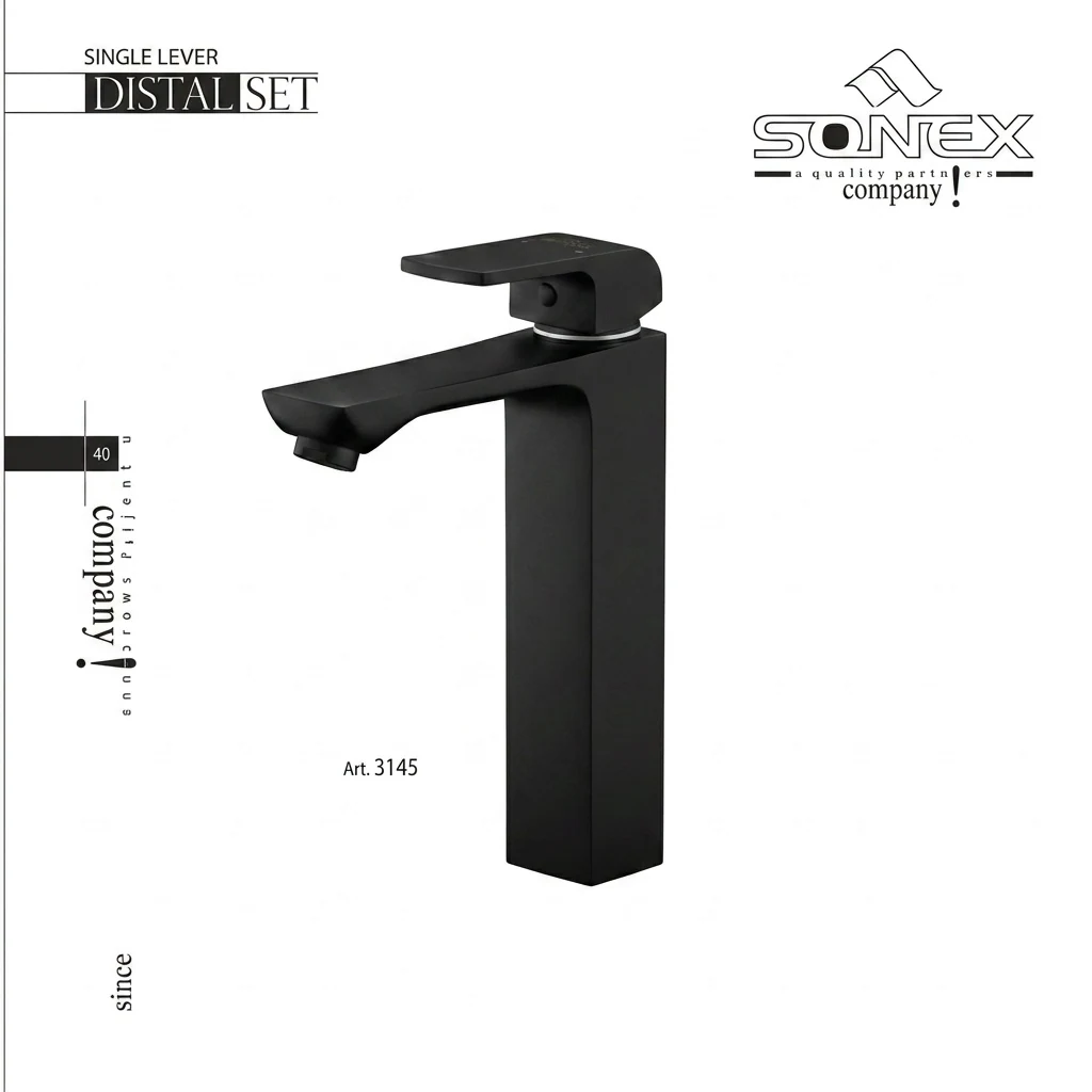 Basin Mixer Long King 3145-black