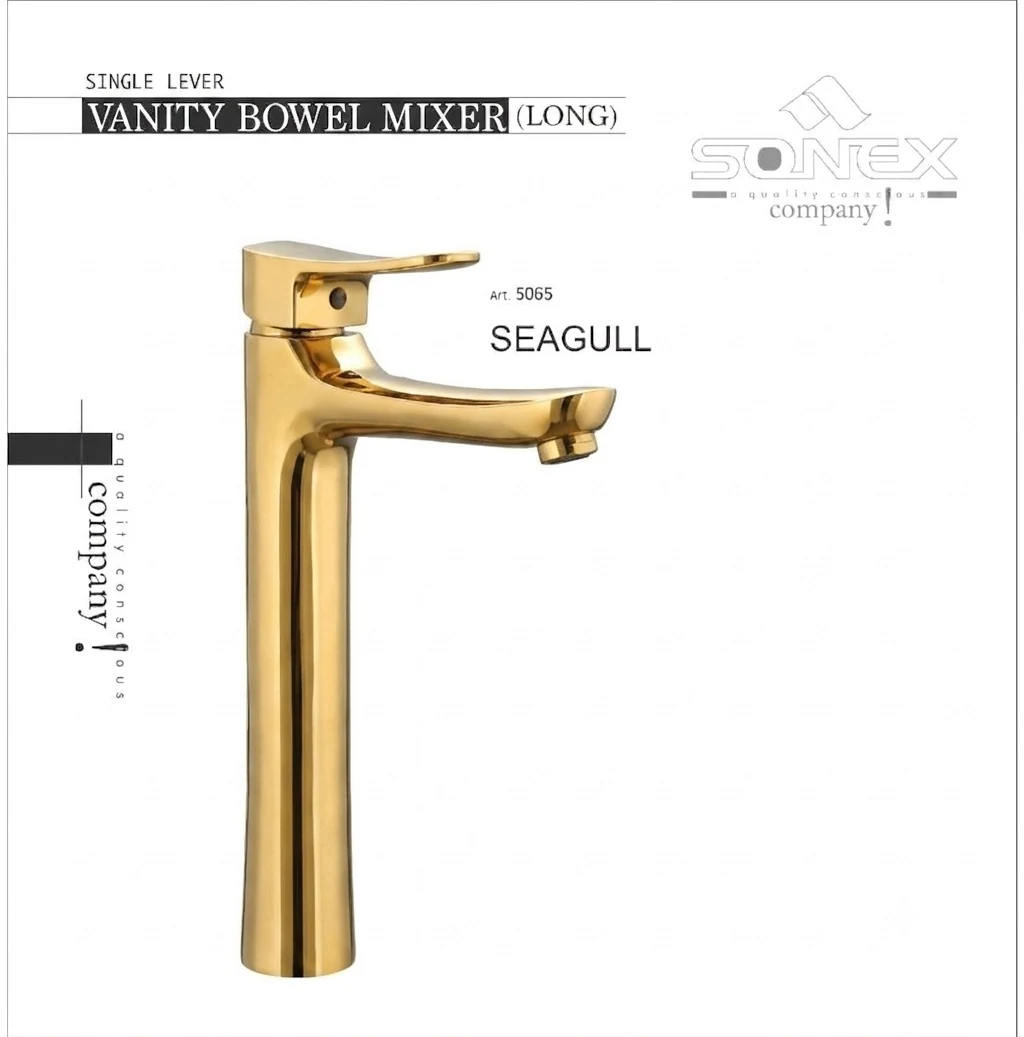 Basin Mixer Long Seagull 5065-gold